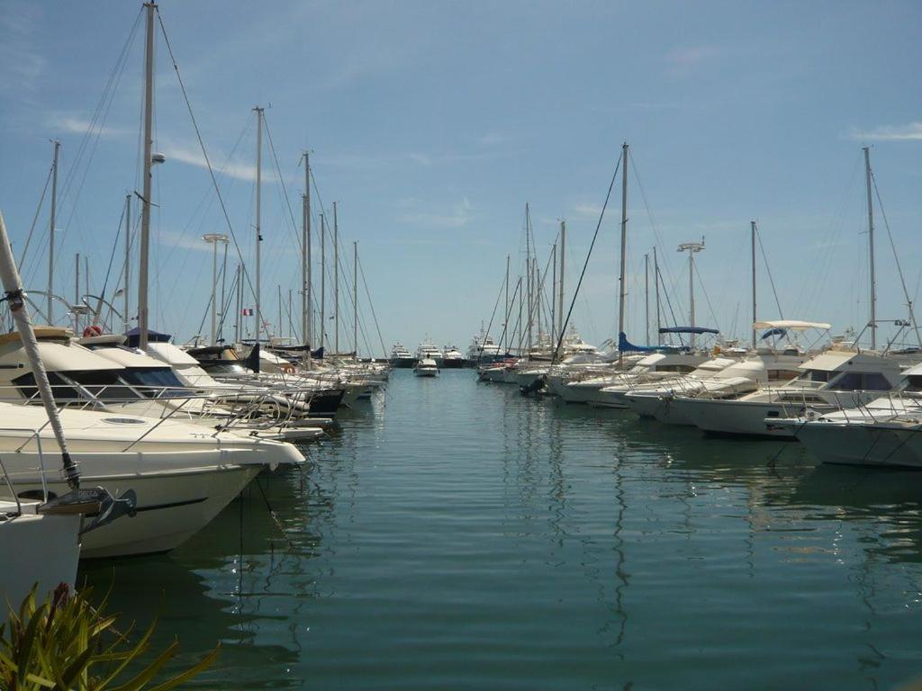 Charmant 2P Vue Mer Face Au Port De Golfe Juan Zewnętrze zdjęcie